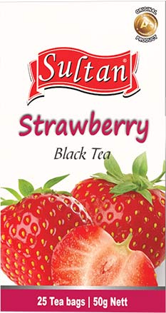 Sultan Strawberry Flavoured Black Tea 25 Pack