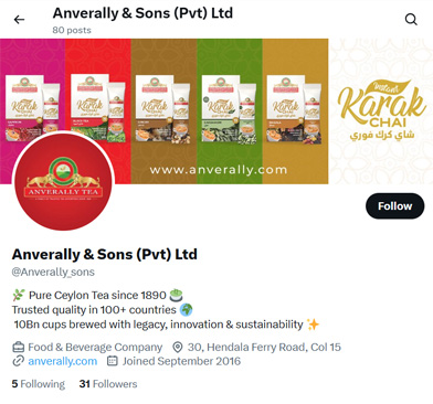 Anverally Twitter Feed