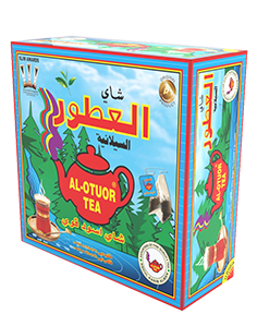 A box of Anverally Sultan Al-Otuor Tea bags