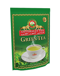 A pouch of loose green tea by Anverally