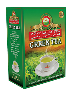A box of Anverally Green Tea