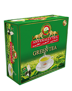 A box of Anverally Pure Green tea