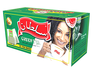 A box of Anverally Sultan Green Tea with 25 tea bags